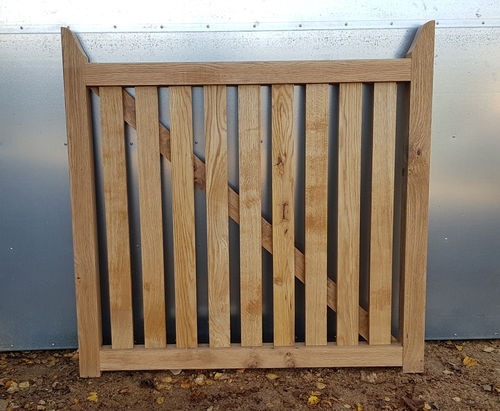 Paled Green Oak morticed garden gate up to 4'-1.2m wide