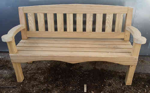 Bilmor oak slatted back bench seat - 5'-1.5m