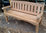 Bilmor oak slatted back bench seat - 6'-1.8m