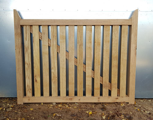 Paled Dried Oak morticed garden gate up to 6'-1.8m wide