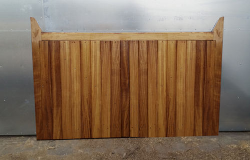 Iroko Marchelle solid gate - Sizes up to 1.83m wide x 1.22m high